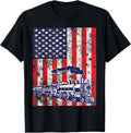 Train Locomotive Engine Usa American Flag 4Th Of July