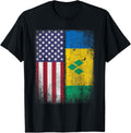 Saint Vincent And The Grenadines T Shirt St Vincent Usa Flag
