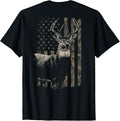 Hunting Camo American Flag Deer Camouflage Design On Back