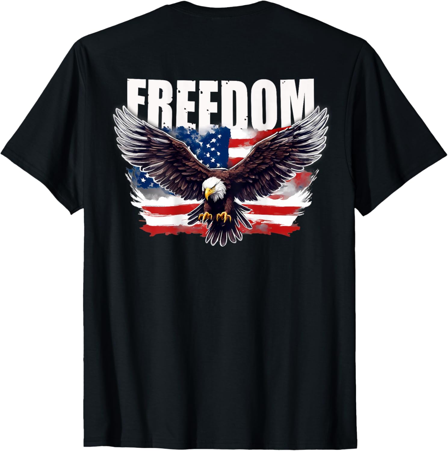 On Back Patriotic American Flag Eagle Freedom 4Th Of July