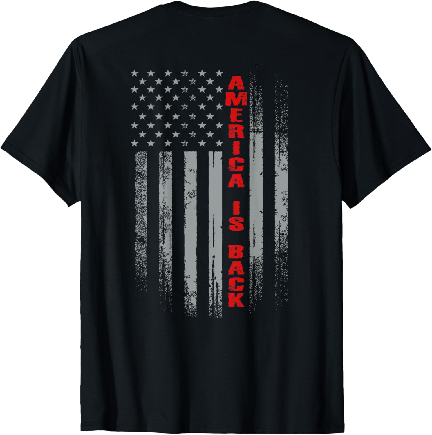 On Back Patriotic American Flag Usa America Is Back