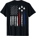 On Back Patriotic Shirts Usa Flag Fighter Jet 4Th Of July