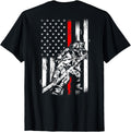 Firefighter Red Us Patriotic Funny Fireman American Flag