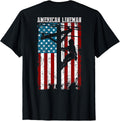 Lineman Gifts American Flag Electric Cable Patriotic Lineman