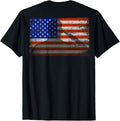 Military Patriotic American Flag Print On Back