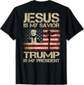Jesus Is My Savior Trump Is My President Usa Flag On Back