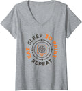 Eat Sleep 3D Print Repeat 3D Printing 3D Printer V Neck