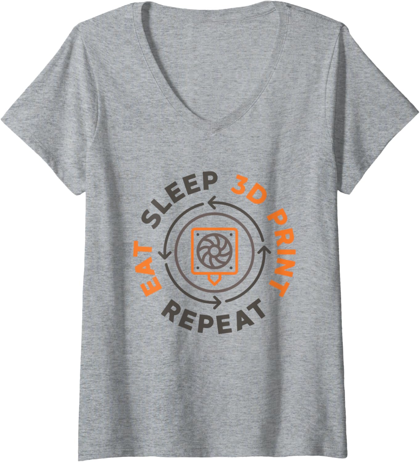 Eat Sleep 3D Print Repeat 3D Printing 3D Printer V Neck