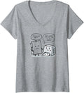 Womens Paper Printer Filling The Blank V Neck