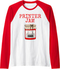 Printer Jam Office Computer Expert Funny Raglan Baseball Tee