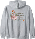 Funny Crochet Graphic Theme Tee Shirts Yarn Crochet Lover Zip Hoodie