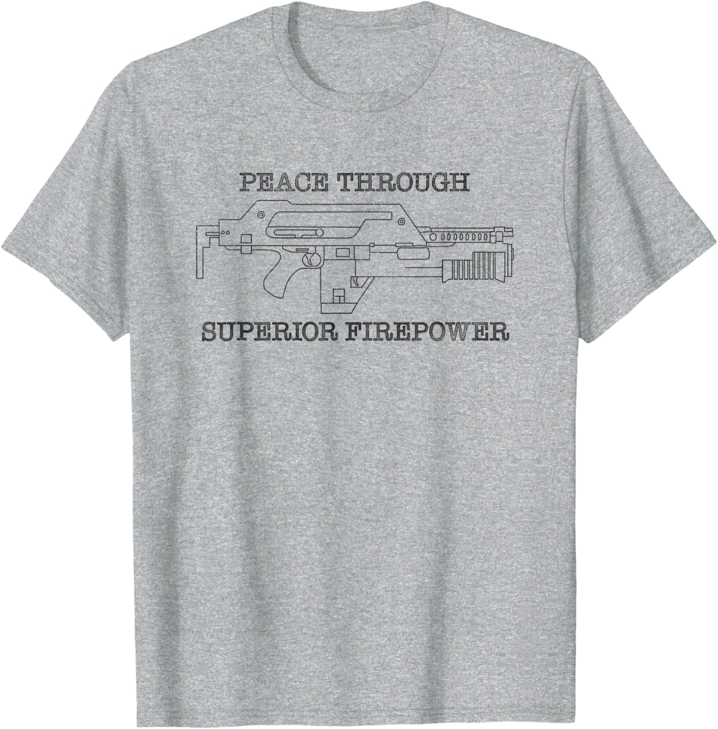 Peace Through Superior Firepower Shirt Funny Oxymoron Tee