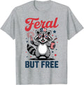Feral But Free Raccoon 4Th July Toddler Funny Trash Panda