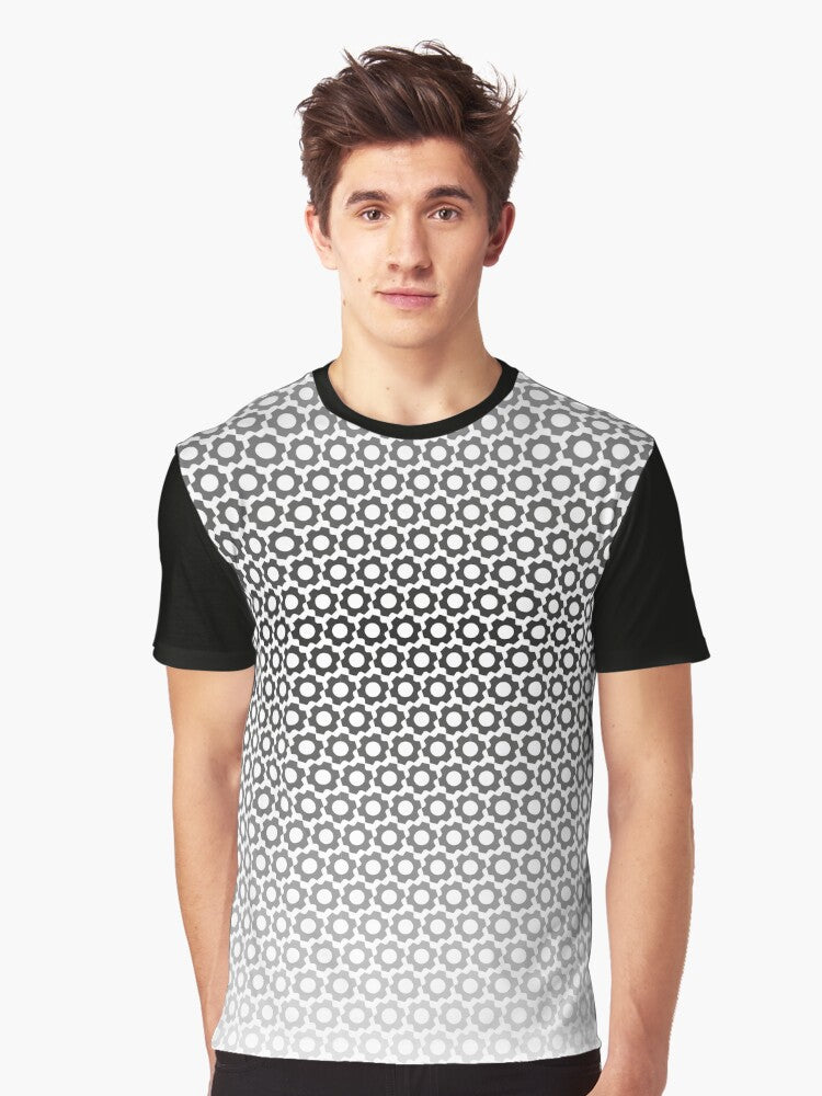 Gears Fade Graphic T Shirt T Shirt Viral TikTok Daily Wear
