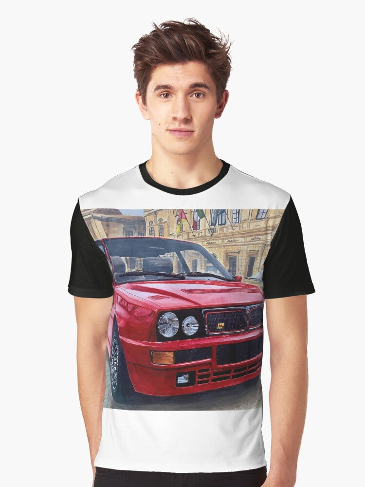 Lancia Delta Integrale Acrylic Painting Graphic T Shirt T Shirt Trending US Best Seller Look