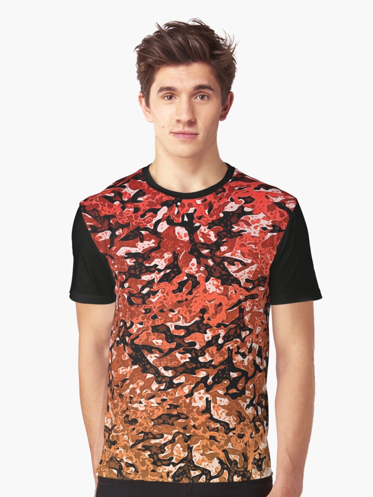 Magma camouflage Graphic T Shirt T Shirt Best Seller Look Top Rated Design