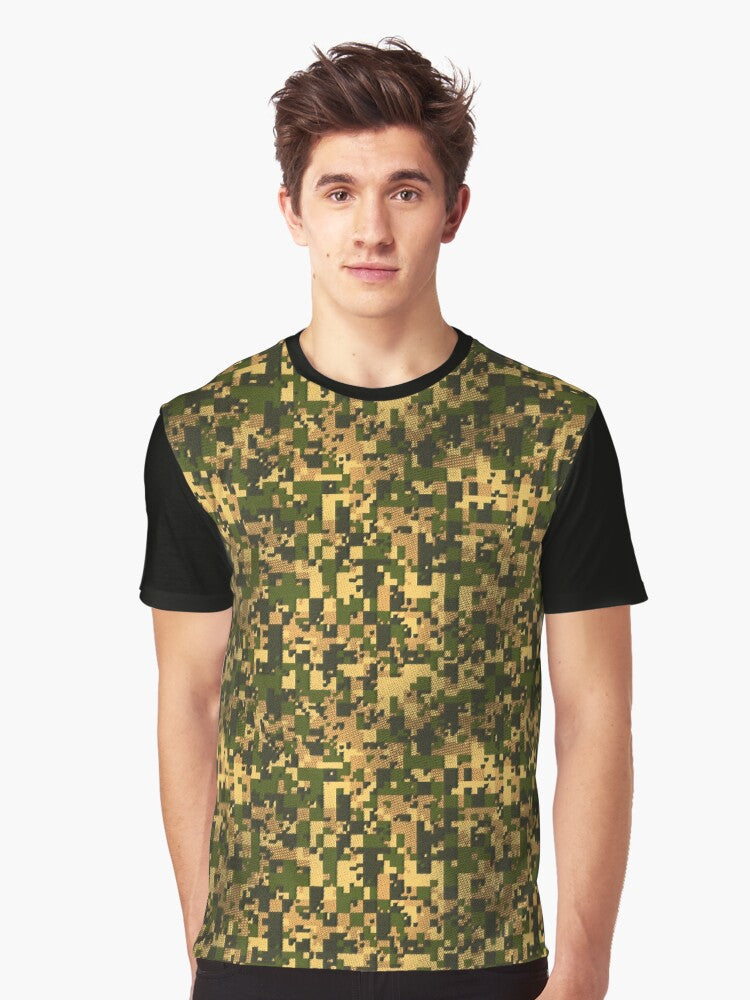 Camo Pixels Graphic T Shirt T Shirt Premium Quality High CTR Pick