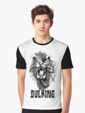 Bulking machine Lion Black Graphic T Shirt T Shirt US Market