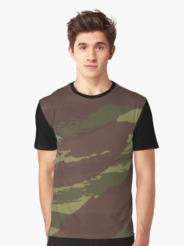 Classic French Lizard Camouflage TAP47 Military Pattern Graphic T Shirt T Shirt Viral US Style Streetwear Essential