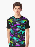 Colorful Fashion Pixelated Pixelated Camouflage Texture For Military Style Fan Graphic T Shirt T Shirt Viral US Style St