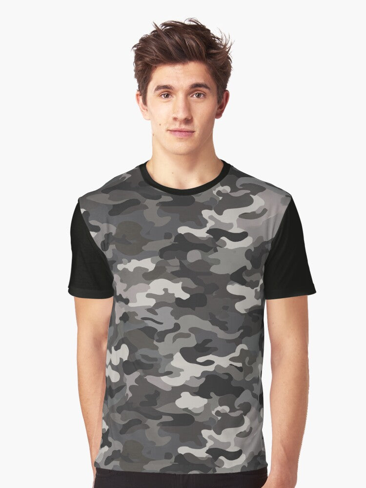 Trendy Army Camouflage Texture For Camping Enthusiast Graphic T Shirt T Shirt Viral US Style Hot Search US