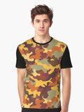 Trendy Woodland Camo Pattern For Hiking Fan Graphic T Shirt T Shirt Viral US Style Streetwear Essential