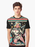Retro Space Heroine Graphic T-Shirt | Premium Unisex T-Shirt, Trending Graphic Tee