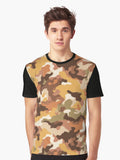 Classic Military Camo Print For Hiking Enthusiast Graphic T Shirt T Shirt Viral US Style Daily Comfort