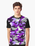 Copy of Bright NEON Purple Woodland Arctic Style Purple Camo Texture Repeating Tiled Safety Purple Camouflage Digital Di