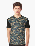 Twilight Digital Camouflage Graphic T Shirt T Shirt Aesthetic Fit Fan Favorite