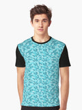 Camouflage Pattern Light Blue Ice Graphic T Shirt T Shirt Premium Quality Streetwear Essential