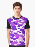 Purple Camouflage Pattern Graphic T Shirt T Shirt Viral US Style Top Rated Design