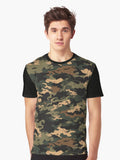 Trendy Military Camouflage Texture For Hiking Enthusiast Graphic T Shirt T Shirt Best Seller Look Streetwear Essential