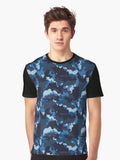 Digital Night Camo Graphic T Shirt T Shirt Best Seller Look Streetwear Essential