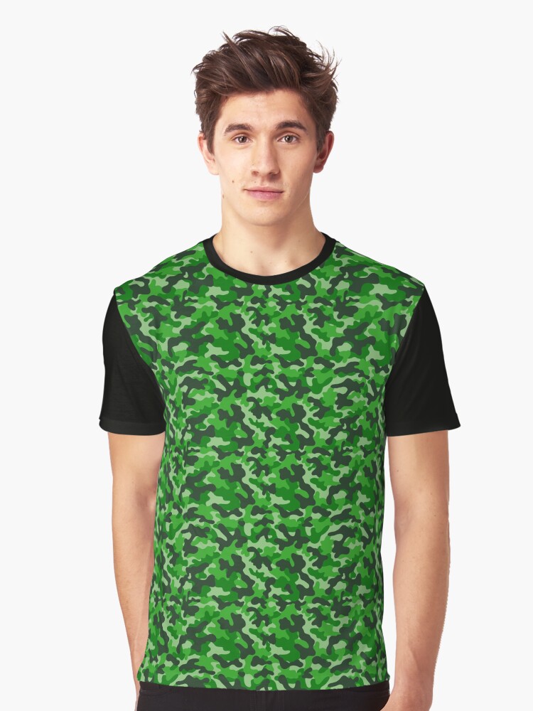 Camouflage Pattern Jungle Green Graphic T Shirt T Shirt High Search Demand High CTR Pick