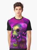 Steampunk Octopus Retrofuturism - Lilac and Pink Cephalopod - AI Generated Art 2 of 8 Graphic T-Shirt | Premium Unisex T-Shirt, Trending Graphic Tee