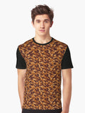 Camouflage Pattern Autumn Orange Graphic T Shirt T Shirt Best Seller Look Streetwear Essential