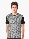 Camouflage Pattern Light Gray Graphic T Shirt T Shirt Trending 2025 Top Rated Design