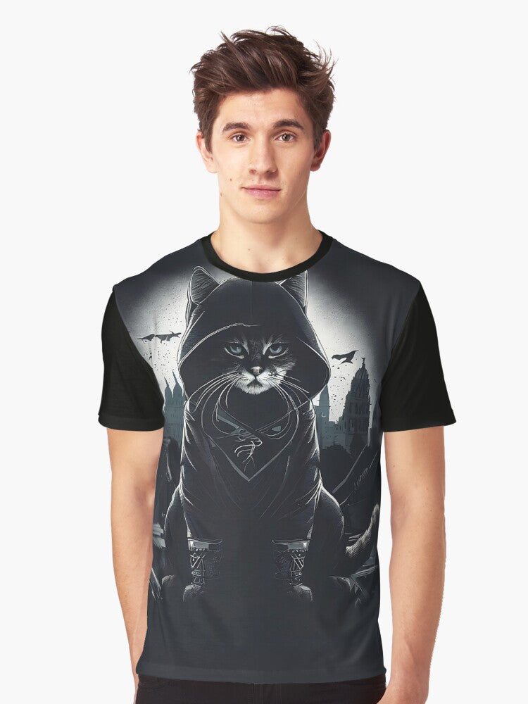 Mysterious Guardians Cats in a World of Enigmas Graphic Shirt T Shirt Gift Ready