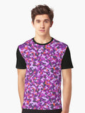 Bright pink camo pattern Graphic T Shirt T Shirt Best Seller Look Fan Favorite