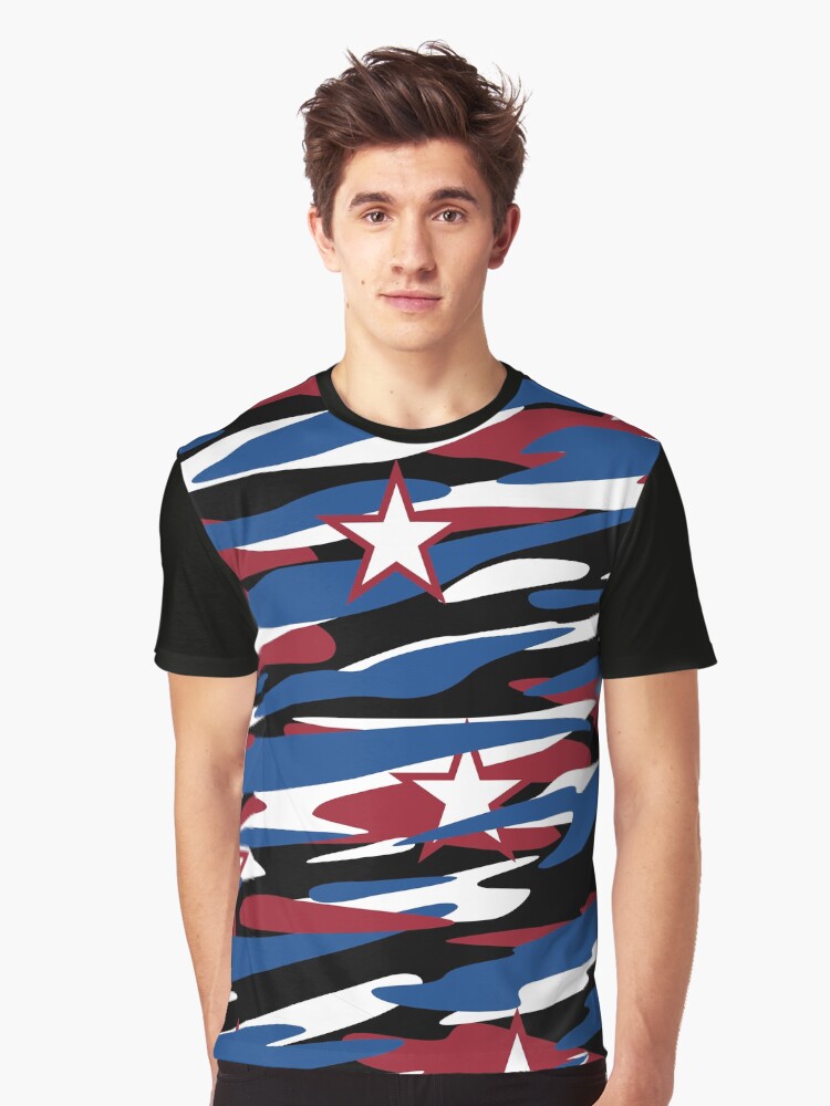 Patriotic Camouflage Graphic T Shirt T Shirt Trending 2025 Top Rated Design