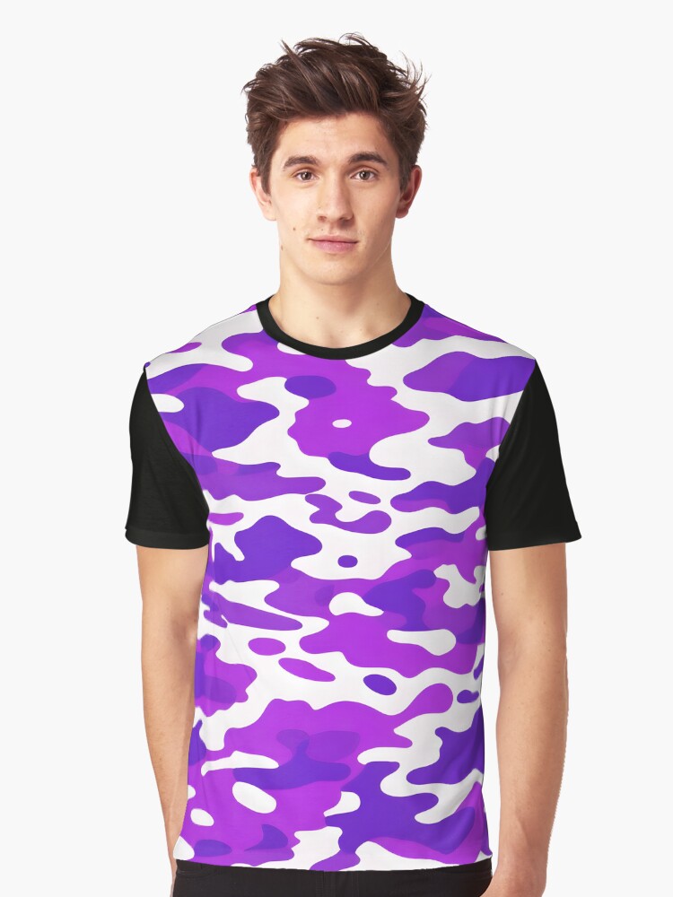Purple Camouflage Graphic T Shirt T Shirt Premium Quality Daily Comfort