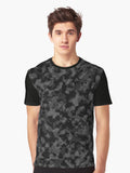 Black Camouflage Graphic T Shirt T Shirt Trending 2025 Daily Comfort