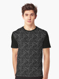 Dragon Black and Grey Camo Dragon Shape Camouflage Pattern Graphic T Shirt T Shirt Trending 2025 Fan Favorite