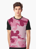 Pink Camouflage Graphic T Shirt T Shirt Aesthetic Fit High CTR Pick