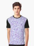 abstract liquify purple marble effect pattern Graphic T Shirt T Shirt Best Seller Look Top Rated Design