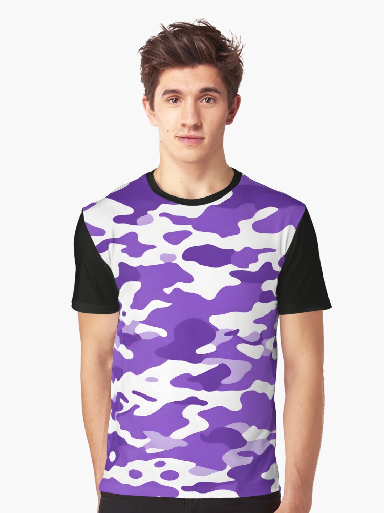 Purple Camouflage print Graphic T Shirt T Shirt Best Seller Look Top Rated Design