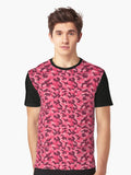 Camouflage Pattern Pink Graphic T Shirt T Shirt Viral US Style High CTR Pick