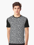 Urban Digital Camouflage Pixel Camo Seamless Pattern US City Gray Style Graphic T Shirt T Shirt Premium Quality Daily Co