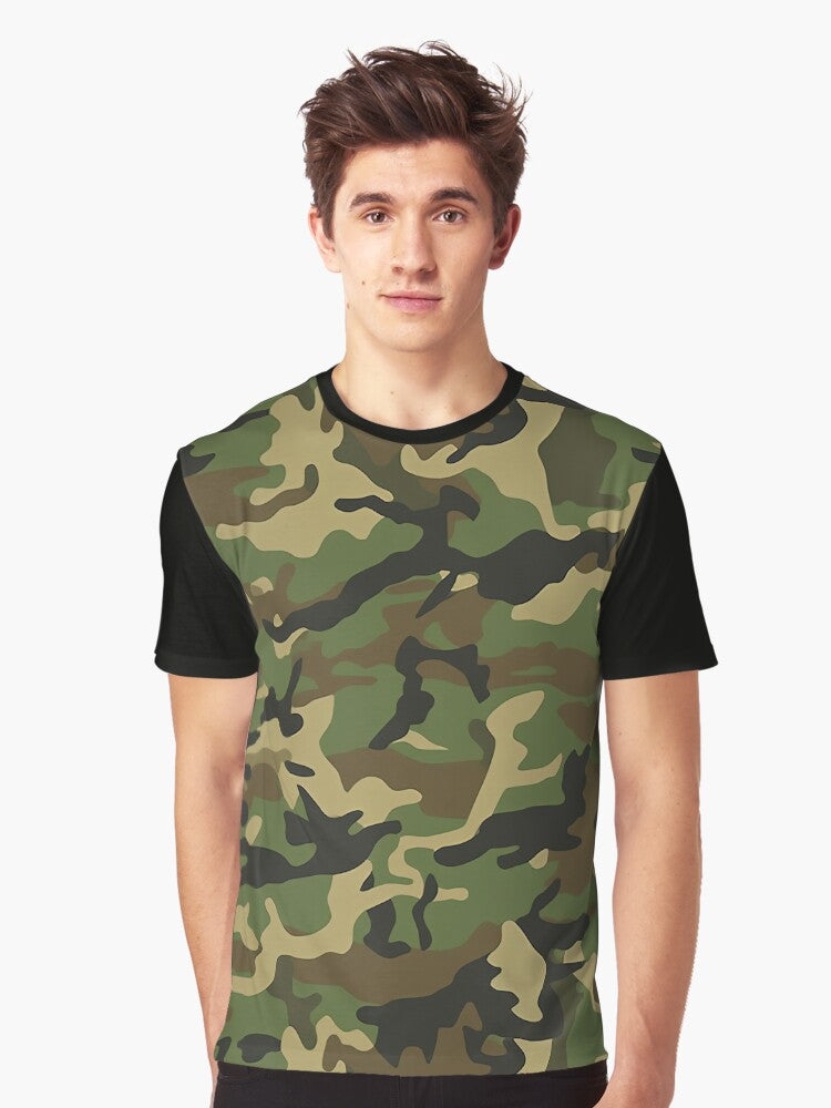 Woodlands Camo Pattern Graphic T Shirt T Shirt Trending 2025 High CTR Pick